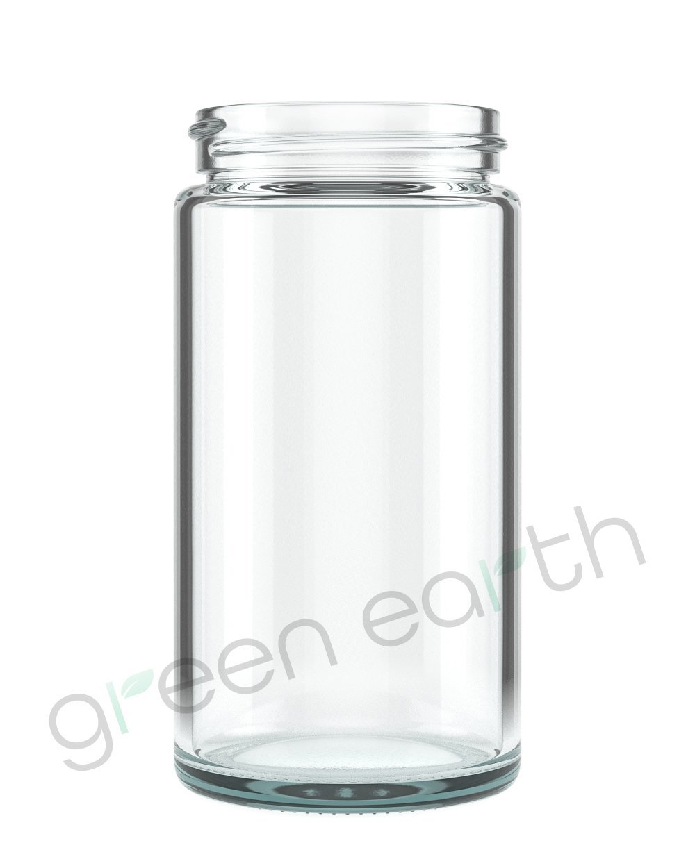 Clear Straight-Sided Glass Jars - 6 oz, White Plastic Cap