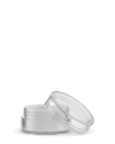 Small Recyclable Clear Plastic Jars w/ Lids & White Silicone Inserts
