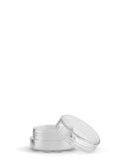 Small Recyclable Clear Plastic Jars w/ Lids & White Silicone Inserts