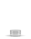 Small Recyclable Clear Plastic Jars w/ Lids & White Silicone Inserts