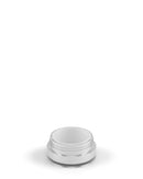 Small Recyclable Clear Plastic Jars w/ Lids & White Silicone Inserts