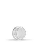 Small Recyclable Clear Plastic Jars w/ Lids & White Silicone Inserts