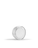 Small Recyclable Clear Plastic Jars w/ Lids & White Silicone Inserts