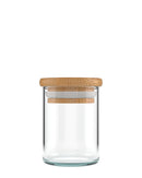 Straight Sided Clear Glass Jars w/ Wooden Lids
