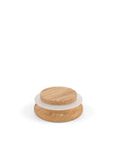 Straight Sided Clear Glass Jars w/ Wooden Lids