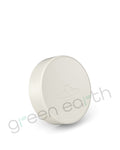 Child Resistant | Push & Turn Flat Ocean Plastic 53/400 Lids w/ Graphic & Liner 53-400 | White Green Earth Packaging - 1