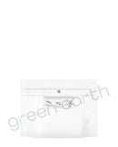Dymapak | Child Resistant & Tamper Evident | Matte Opaque Mylar Bags w/ Tear Notch 8" x 6" | White Green Earth Packaging - 12