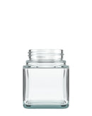 Square Recyclable 46/410 3 Oz Clear Glass Jars