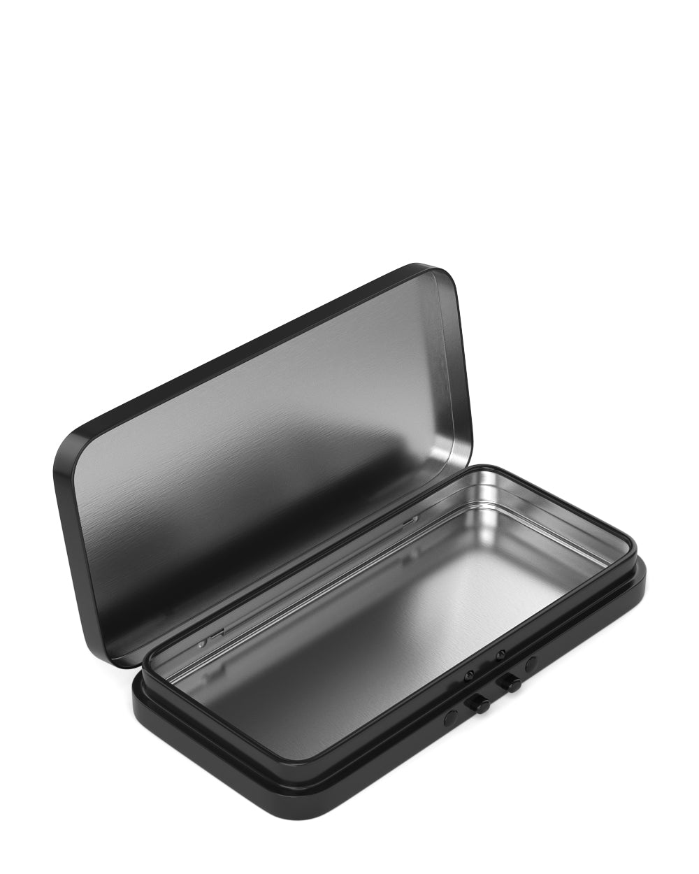 Child Resistant Hinged Lid Recyclable Metal Tin Containers