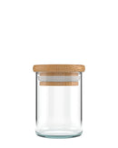 Straight Sided Clear Glass Jars w/ Wooden Lids