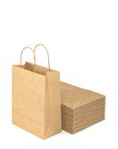 Recyclable Brown Kraft Paper Shopping Bags w/ Handles