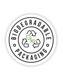 Biodegradable Packaging Symbol 1in Circular Sticker Labels | 1in - SMPL-LABEL-BIOCIR - Green Earth Packaging - 1