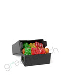 Child Resistant | Biodegradable Pinch N Flip Hinged Top Black Plastic Container Medium | Black Green Earth Packaging - 4