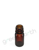 Child Resistant | Glass Tincture Bottles w/ Black Ribbed Dropper Caps Amber 5mL | Green Earth Packaging - 3