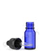 Child Resistant | Glass Tincture Bottles w/ Black Ribbed Dropper Caps Blue 10mL | Green Earth Packaging - 16