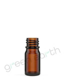 Child Resistant | Glass Tincture Bottles w/ Black Ribbed Dropper Caps Amber 5mL | Green Earth Packaging - 5