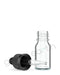 Child Resistant Glass Tincture Bottles w/ Black Ribbed Dropper Caps | Clear - SMPL-GDCRC10 - Green Earth Packaging - 1