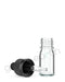 Child Resistant Glass Tincture Bottles w/ Black Ribbed Dropper Caps | Clear - SMPL-GDCRC5 - Green Earth Packaging - 1