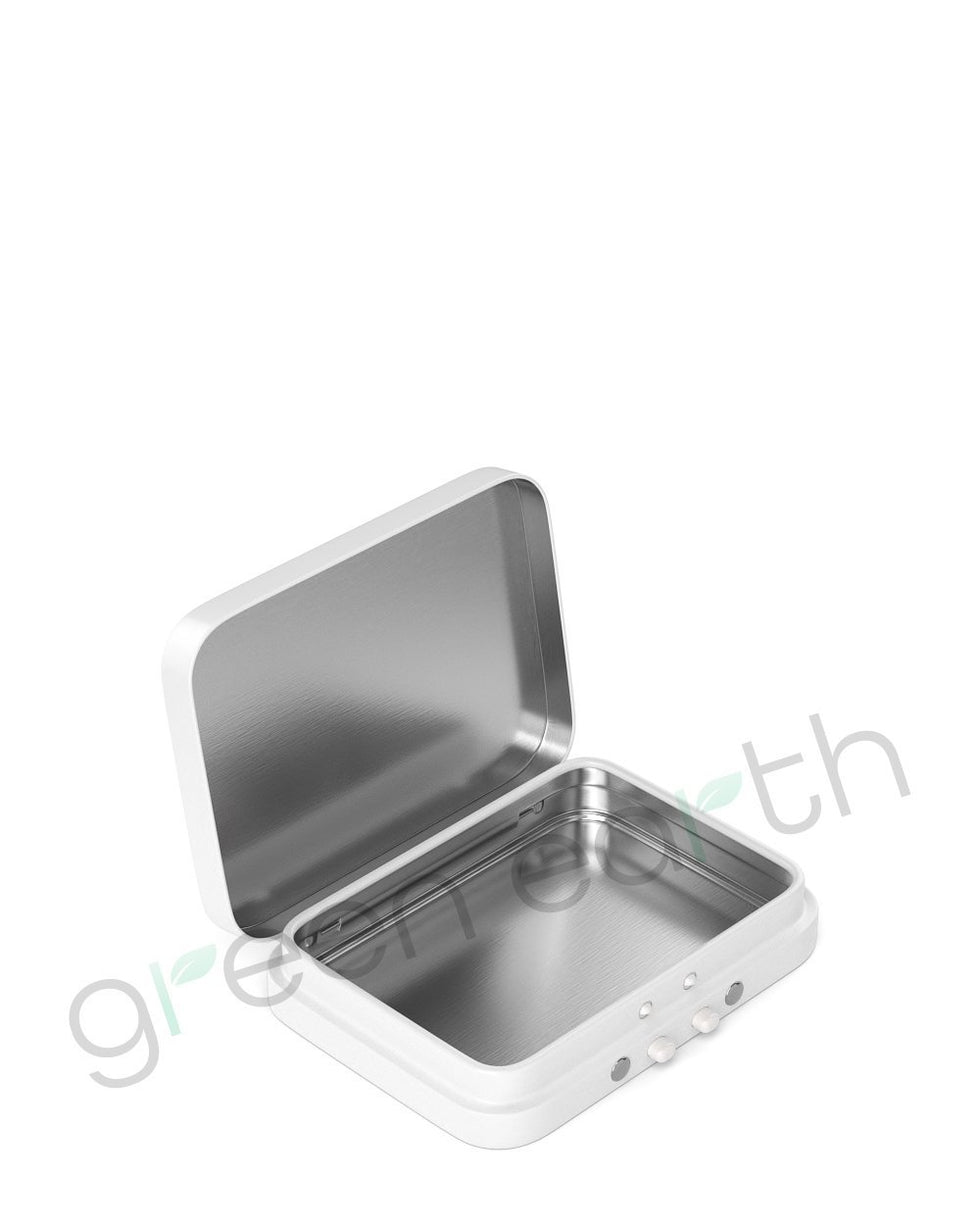 Child Resistant Hinged Lid Recyclable Metal Tin Containers