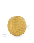 Child Resistant | Push & Turn Dome Smooth Wood Print Plastic 53/400 Lids w/ Liner 53-400 | Ash Wood Green Earth Packaging - 1