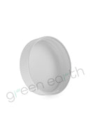 Child Resistant | Push Turn Flat Ribbed Matte Plastic 63/400 Lids w/ Text & Liner 63-400 | White Green Earth Packaging - 3