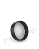 Child Resistant | Push & Turn Flat Smooth Matte Plastic 50/400 Lids w/ Liner 50-400 | Black - Green Earth Packaging - 2