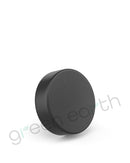 Child Resistant | Push & Turn Flat Smooth Matte Plastic 50/400 Lids w/ Liner 50-400 | Black - Green Earth Packaging - 1