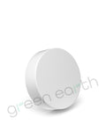 Child Resistant | Push & Turn Flat Smooth Matte Plastic 53/400 Lids w/ Liner 53-400 | White - Green Earth Packaging - 5