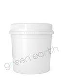 Child Resistant | Push & Turn Large Wide Mouth Plastic Container Jar 12 Oz | 116 Count White Green Earth Packaging - 1