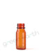 Child Resistant | Push & Turn Plastic Amber Oval Bottles w/ White Ribbed Caps 1 Oz | Oral Adapter Green Earth Packaging - 7
