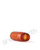 Child Resistant | Push & Turn Plastic Amber Oval Bottles w/ White Ribbed Caps 1 Oz | Oral Adapter Green Earth Packaging - 12