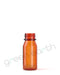 Child Resistant | Push & Turn Plastic Amber Oval Bottles w/ White Ribbed Caps 1 Oz | Oral Adapter Green Earth Packaging - 6