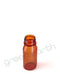 Child Resistant | Push & Turn Plastic Amber Oval Bottles w/ White Ribbed Caps 1 Oz | Oral Adapter Green Earth Packaging - 9