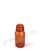 Child Resistant | Push & Turn Plastic Amber Oval Bottles w/ White Ribbed Caps 1 Oz | Oral Adapter Green Earth Packaging - 11