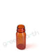 Child Resistant | Push & Turn Plastic Amber Oval Bottles w/ White Ribbed Caps 1 Oz | Oral Adapter Green Earth Packaging - 10