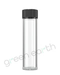 Child Resistant | Push & Turn Recyclable Plastic Tubes w/ Caps 84mm | 500 Count Clear w/ Black Cap Green Earth Packaging - 1
