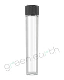 Child Resistant | Push & Turn Recyclable Plastic Tubes w/ Caps 90mm | 500 Count Clear w/ Black Cap Green Earth Packaging - 7
