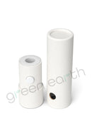 Child Resistant | Recyclable Paperboard Tube w/ Press Button 95mm | White - Green Earth Packaging - 4
