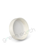 Child Resistant | Push & Turn Flat Ocean Plastic 53/400 Lids w/ Graphic & Liner 53-400 | White Green Earth Packaging - 2