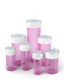 CR | Translucent Recyclable Push & Turn Plastic Reversible Cap Vials 60 Dram | 100 Count Pink Green Earth Packaging - 45