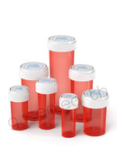 CR | Translucent Recyclable Push & Turn Plastic Reversible Cap Vials 60 Dram | 100 Count Red Green Earth Packaging - 53