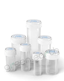 Child Resistant | Recyclable Push & Turn Plastic Reversible Cap Vials 60 Dram | 100 Count Clear Green Earth Packaging - 68