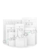 Dymapak | Child Resistant & Tamper Evident | Matte Opaque Mylar Bag w/ Tear Notch 12" x 9" | White Green Earth Packaging - 14