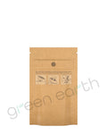 Dymapak | Child Resistant & Tamper Evident | Opaque Kraft Paper Mylar Bags 3.6in x 5.8in | Brown Green Earth Packaging - 1