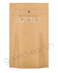 Dymapak | Child Resistant & Tamper Evident | Opaque Kraft Paper Mylar Bags 6in x 9.8in | Brown Green Earth Packaging - 6