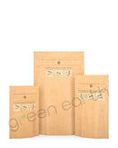Dymapak | Child Resistant & Tamper Evident | Opaque Kraft Paper Mylar Bags 6in x 9.8in | Brown Green Earth Packaging - 7