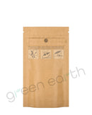 Dymapak | Child Resistant & Tamper Evident | Opaque Kraft Paper Mylar Bags 4in x 7in | Brown Green Earth Packaging - 5