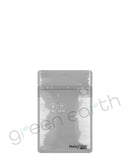 Pinch N Slide | CR & Tamper Proof | V3.0 Matte Mylar Bag w/ Window & Tear Notch 3.4" x 4.4" | White Green Earth Packaging - 4