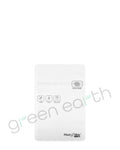 Pinch N Slide | CR & Tamper Proof | V3.0 Matte Opaque Mylar Bag w/ Tear Notch 3.4" x 4.4" | White Green Earth Packaging - 12