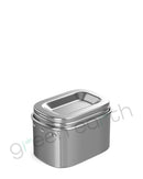 PushTin | Child Resistant | Recyclable Silver Metal Tin Containers 1 Oz | 250 Count Silver Green Earth Packaging - 4